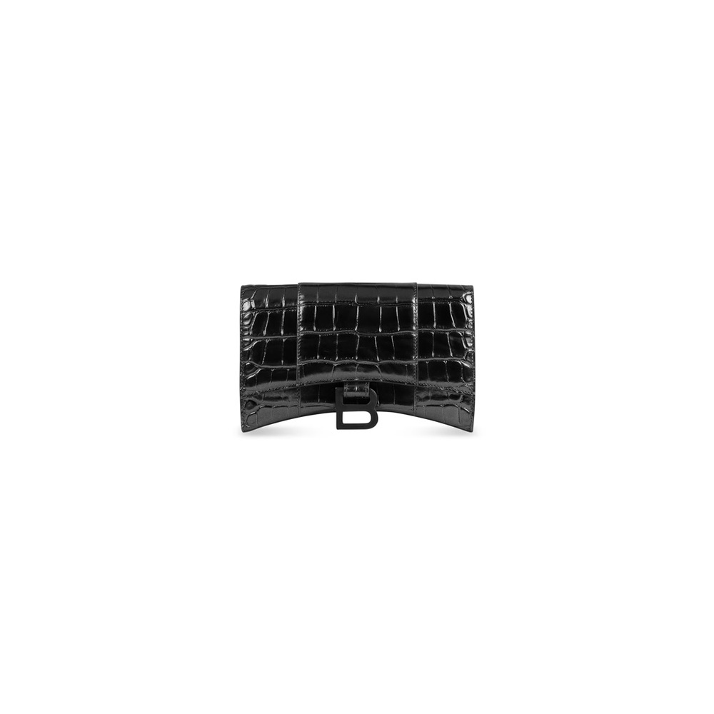 Balenciaga Black Leather Clutch